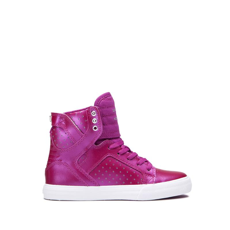 Buty Supra SKYTOP - Sneakersy Wysokie Dziecięce - Różowe (CSDF-58304)